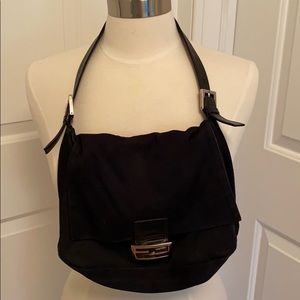 Large fendi baguette 12”x10” black bag